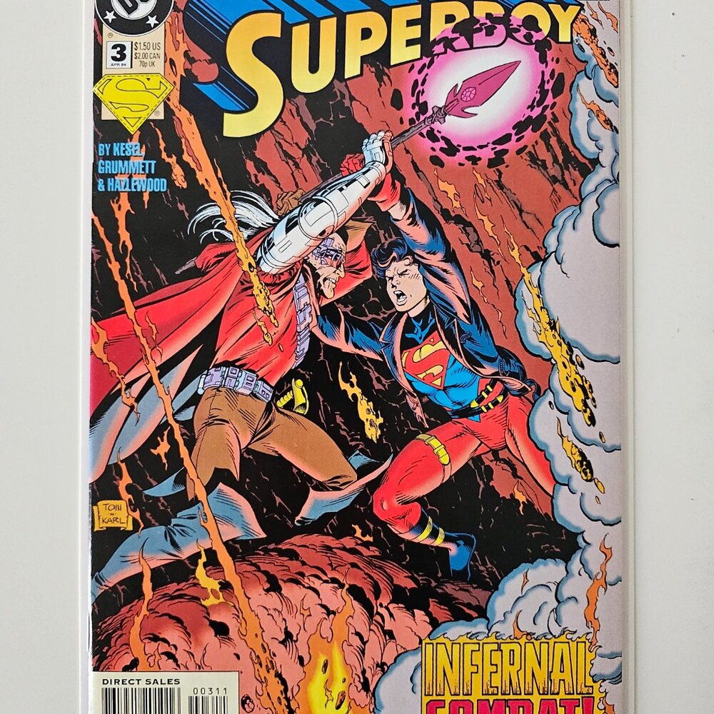 SUPERBOY #3 Apr 1994 DC Comics Infernal Combat! VF/NM